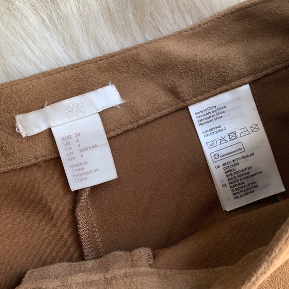 H&M faux suede tan flare pant - Picture 4 of 9